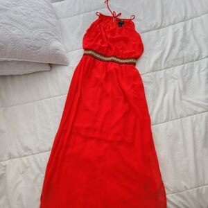Orange Maxi Dress Size 8